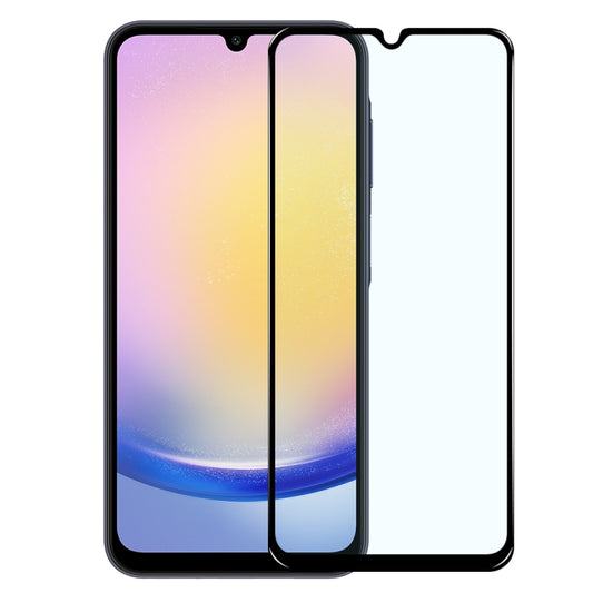 For Samsung Galaxy A25 5G NORTHJO A++ Screen Protector Full Glue Silk Printing Tempered Glass Film(Black) - Galaxy Tempered Glass by NORTHJO | Online Shopping UK | buy2fix