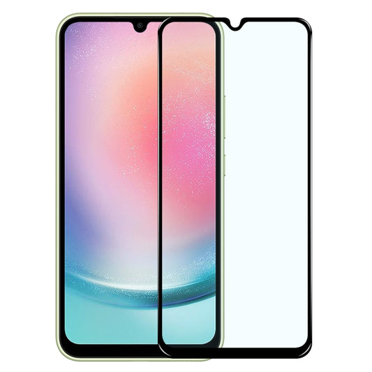 For Samsung Galaxy A24 4G NORTHJO A++ Screen Protector Full Glue Silk Printing Tempered Glass Film(Black) - Galaxy Tempered Glass by NORTHJO | Online Shopping UK | buy2fix