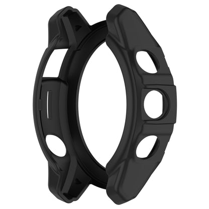 For Garmin Quatix 7 Pro Armored Hollow Half Pack TPU Watch Protective Case(Black) - Watch Cases by buy2fix | Online Shopping UK | buy2fix