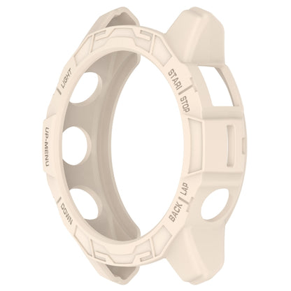 For Garmin Quatix 7 Pro Armored Hollow Half Pack TPU Watch Protective Case(Starlight Color) - Watch Cases by buy2fix | Online Shopping UK | buy2fix