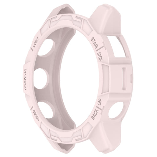 For Garmin Quatix 7 Pro Armored Hollow Half Pack TPU Watch Protective Case(Pink) - Watch Cases by buy2fix | Online Shopping UK | buy2fix