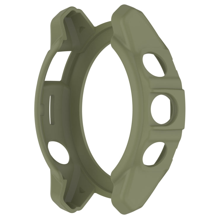For Garmin Quatix 7 Pro Armored Hollow Half Pack TPU Watch Protective Case(Green) - Watch Cases by buy2fix | Online Shopping UK | buy2fix