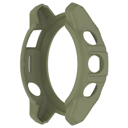 For Garmin Quatix 7 Pro Armored Hollow Half Pack TPU Watch Protective Case(Green) - Watch Cases by buy2fix | Online Shopping UK | buy2fix
