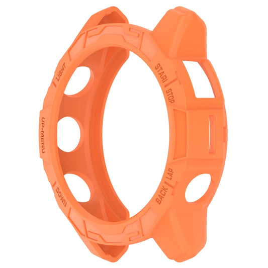For Garmin Quatix 7 Pro Armored Hollow Half Pack TPU Watch Protective Case(Orange) - Watch Cases by buy2fix | Online Shopping UK | buy2fix