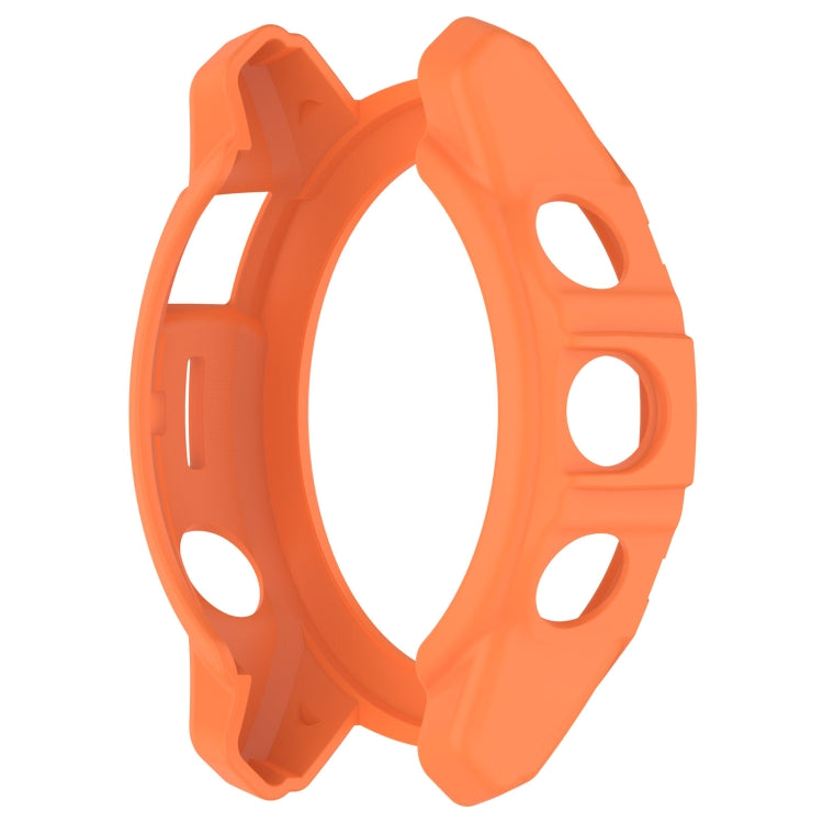 For Garmin Quatix 7 Pro Armored Hollow Half Pack TPU Watch Protective Case(Orange) - Watch Cases by buy2fix | Online Shopping UK | buy2fix