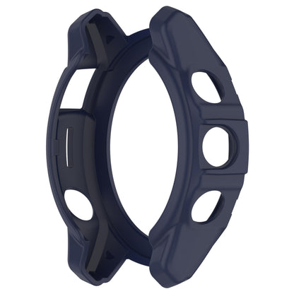 For Garmin Quatix 7 Pro Armored Hollow Half Pack TPU Watch Protective Case(Blue) - Watch Cases by buy2fix | Online Shopping UK | buy2fix
