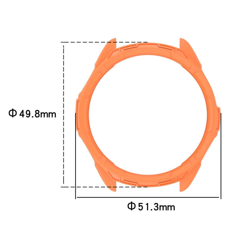 For Garmin Quatix 7 Pro Armored Hollow Half Pack TPU Watch Protective Case(Orange) - Watch Cases by buy2fix | Online Shopping UK | buy2fix