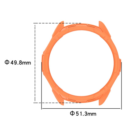 For Garmin Quatix 7 Pro Armored Hollow Half Pack TPU Watch Protective Case(Orange) - Watch Cases by buy2fix | Online Shopping UK | buy2fix