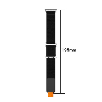 For Apple Watch Ultra 49mm Double Hook and Loop Faster Nylon Watch Band(Black) by buy2fix
