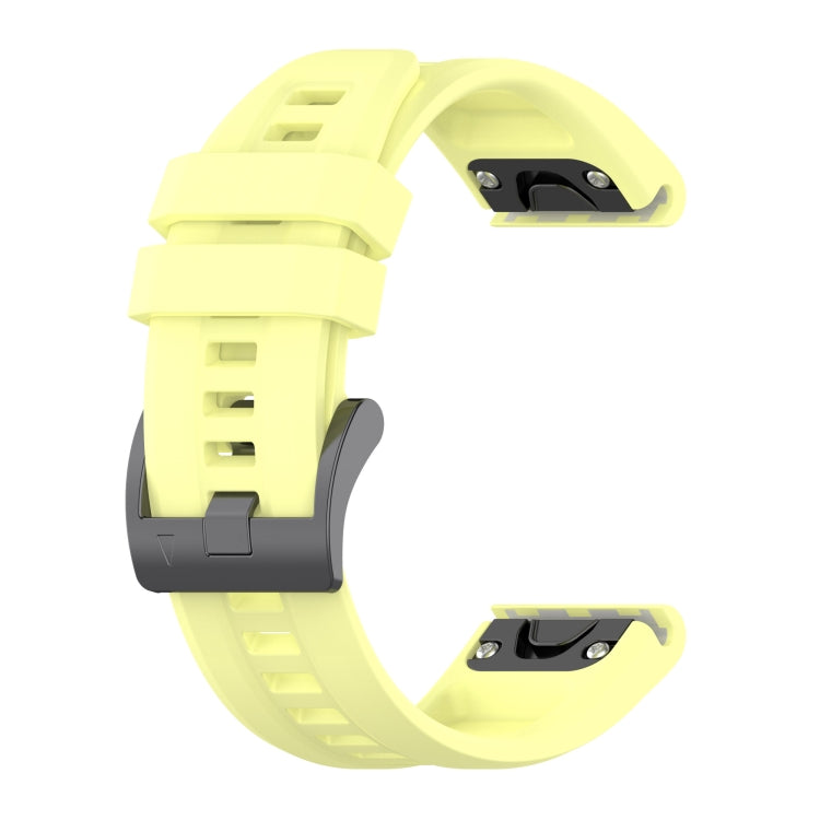 For Garmin Epix Gen2 / Epix Pro Gen2 47mm Solid Color Black Buckle Silicone Quick Release Watch Band(Yellow) by buy2fix