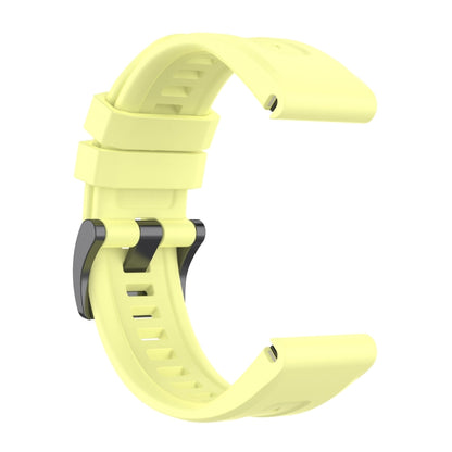For Garmin Epix Gen2 / Epix Pro Gen2 47mm Solid Color Black Buckle Silicone Quick Release Watch Band(Yellow) by buy2fix