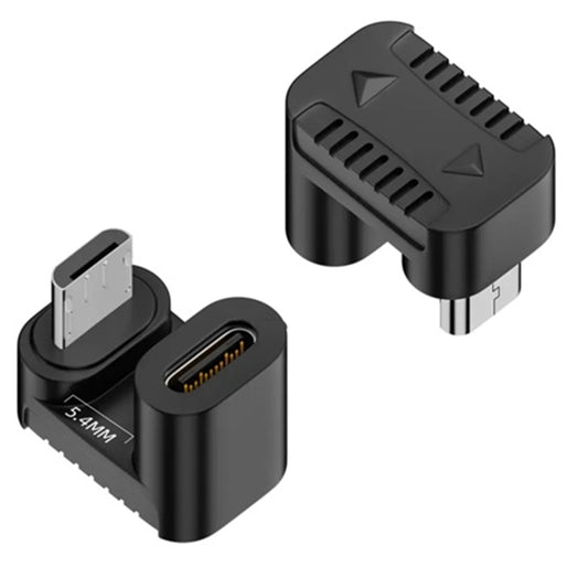 Type-C Female to Micro USB Male Adapter Data Charging Transmission, Specification:Type-C Female to Micro Male U Shape Front by buy2fix