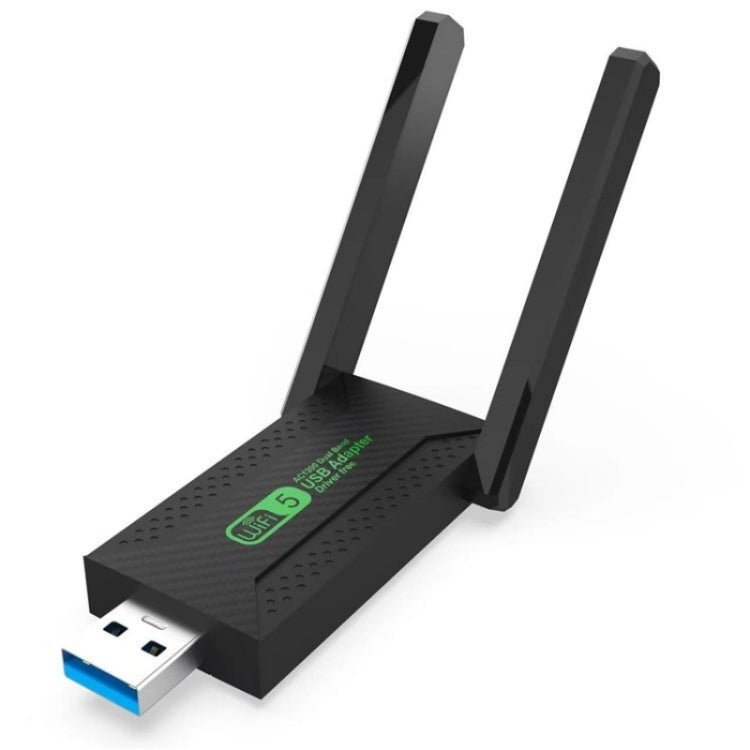 For Desktop PC Laptop Dual Band Driver-Free USB3.0 5G 1200Mbps WiFi Wireless Adapter by buy2fix