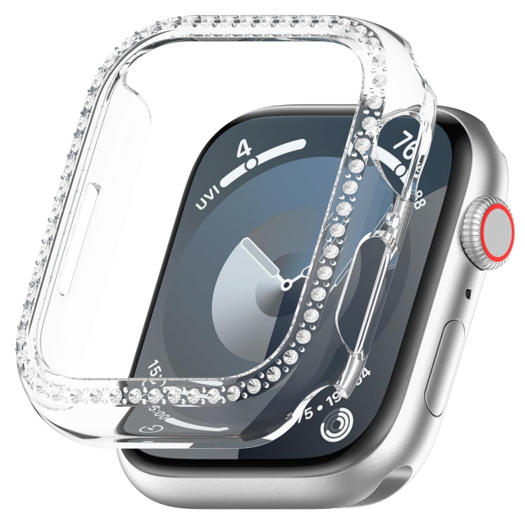 For Apple Watch SE 2025 / 2023 44mm Diamond Hollow PC Watch Case(Transparent) by buy2fix