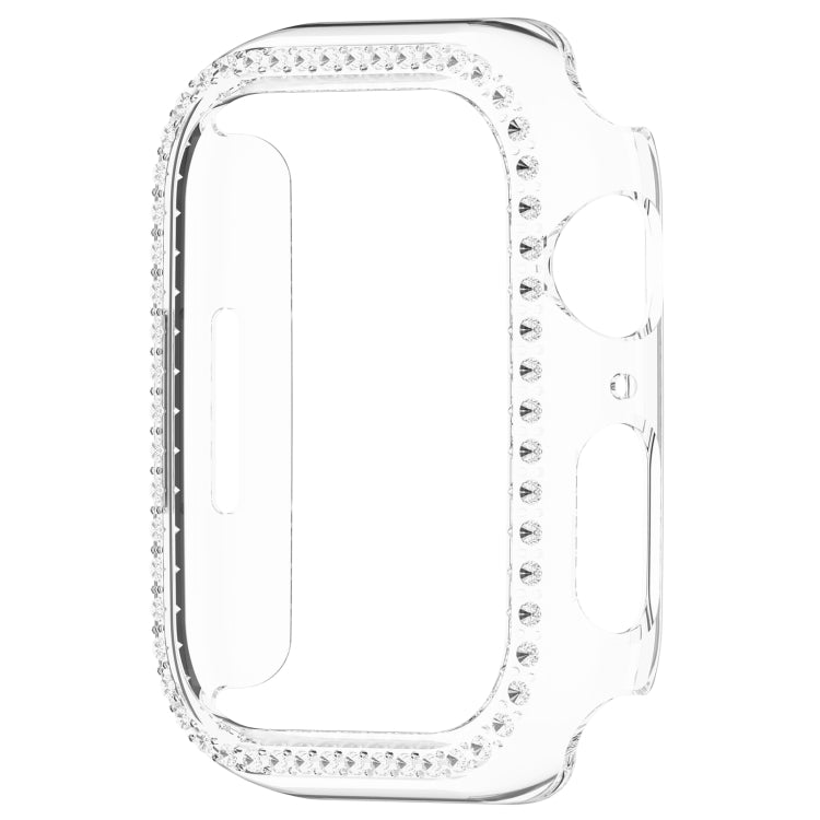 For Apple Watch SE 2025 / 2023 44mm Diamond Hollow PC Watch Case(Transparent) by buy2fix