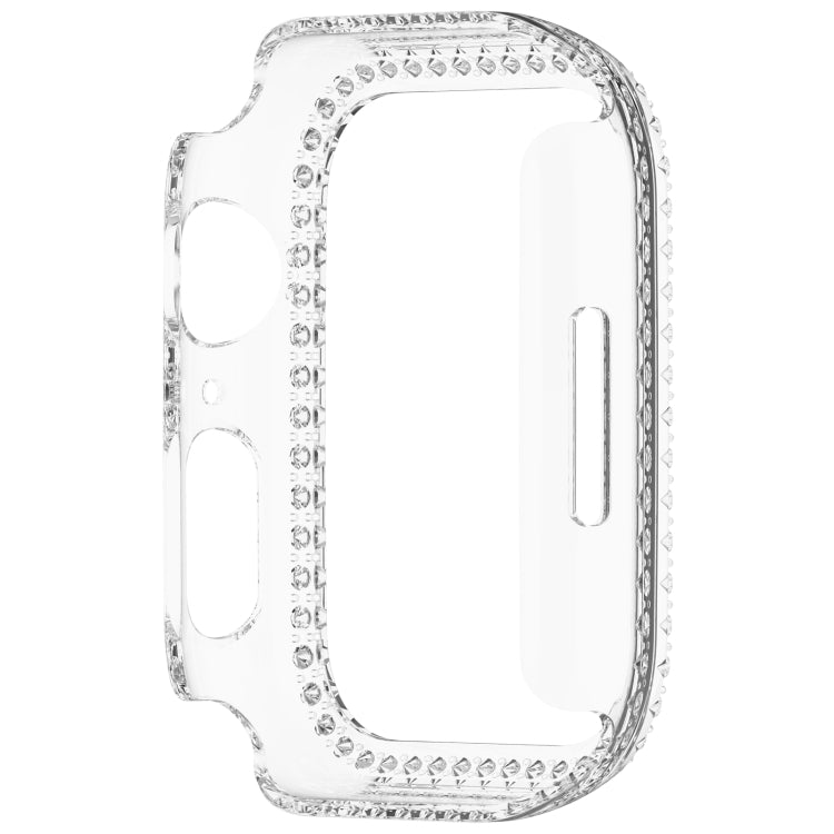 For Apple Watch SE 2025 / 2023 44mm Diamond Hollow PC Watch Case(Transparent) by buy2fix