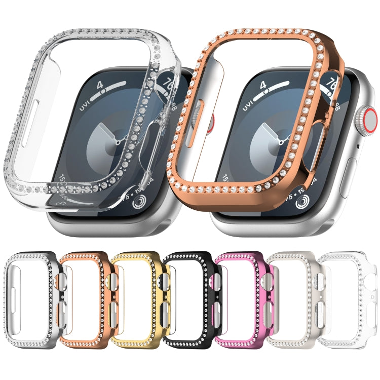 For Apple Watch SE 2025 / 2023 44mm Diamond Hollow PC Watch Case(Transparent) by buy2fix