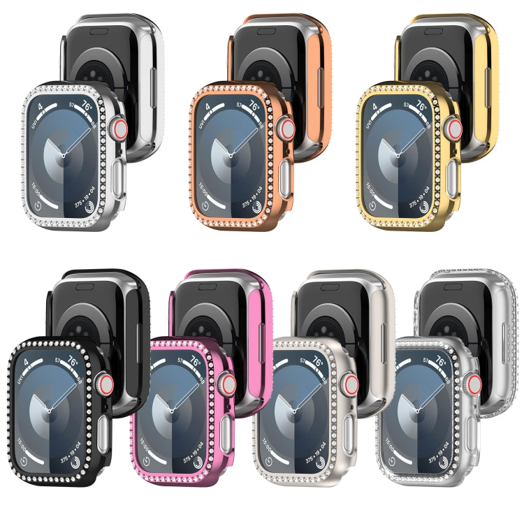 For Apple Watch SE 2025 / 2023 44mm Diamond Hollow PC Watch Case(Transparent) by buy2fix