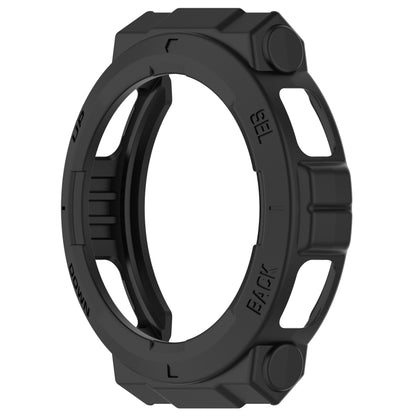 For Amazfit Active Edge A2212 Armored Hollow Half Pack TPU Watch Protective Case(Black) - Watch Cases by buy2fix | Online Shopping UK | buy2fix