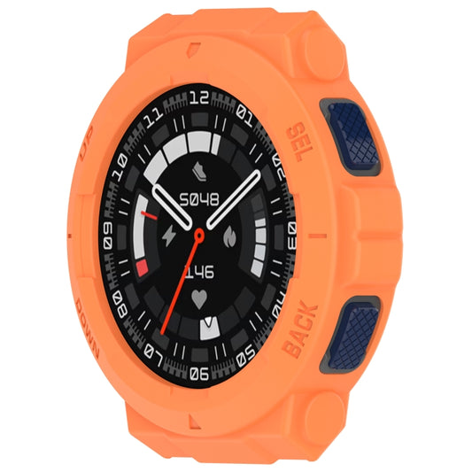 For Amazfit Active Edge A2212 Armored Hollow Half Pack TPU Watch Protective Case(Orange) - Watch Cases by buy2fix | Online Shopping UK | buy2fix