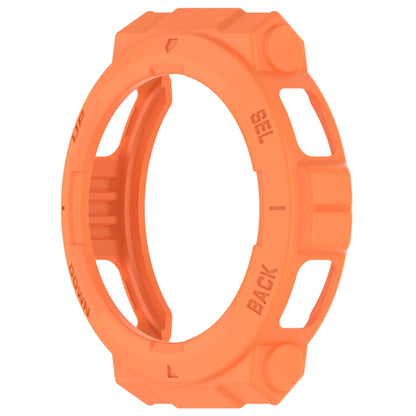 For Amazfit Active Edge A2212 Armored Hollow Half Pack TPU Watch Protective Case(Orange) - Watch Cases by buy2fix | Online Shopping UK | buy2fix