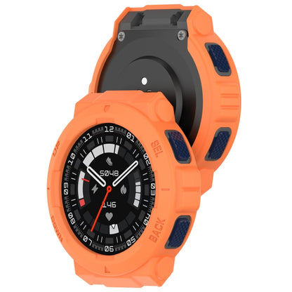 For Amazfit Active Edge A2212 Armored Hollow Half Pack TPU Watch Protective Case(Orange) - Watch Cases by buy2fix | Online Shopping UK | buy2fix