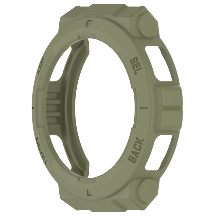 For Amazfit Active Edge A2212 Armored Hollow Half Pack TPU Watch Protective Case(Green) - Watch Cases by buy2fix | Online Shopping UK | buy2fix