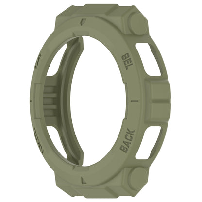 For Amazfit Active Edge A2212 Armored Hollow Half Pack TPU Watch Protective Case(Green) - Watch Cases by buy2fix | Online Shopping UK | buy2fix
