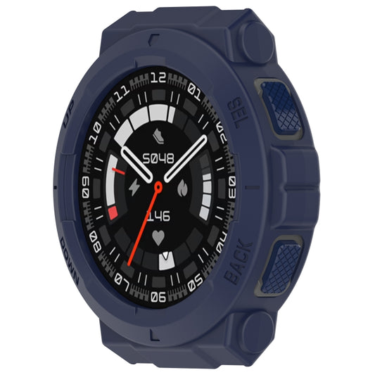 For Amazfit Active Edge A2212 Armored Hollow Half Pack TPU Watch Protective Case(Blue) - Watch Cases by buy2fix | Online Shopping UK | buy2fix