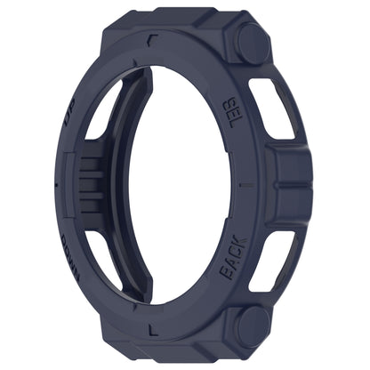 For Amazfit Active Edge A2212 Armored Hollow Half Pack TPU Watch Protective Case(Blue) - Watch Cases by buy2fix | Online Shopping UK | buy2fix