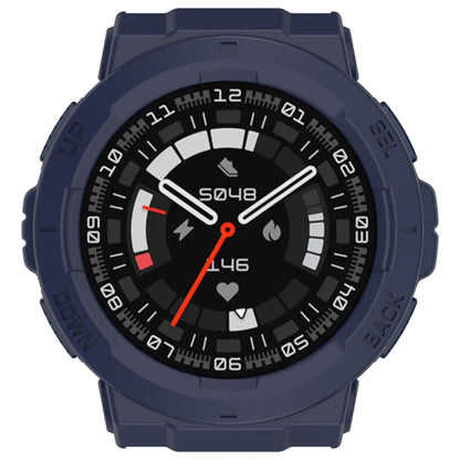 For Amazfit Active Edge A2212 Armored Hollow Half Pack TPU Watch Protective Case(Blue) - Watch Cases by buy2fix | Online Shopping UK | buy2fix