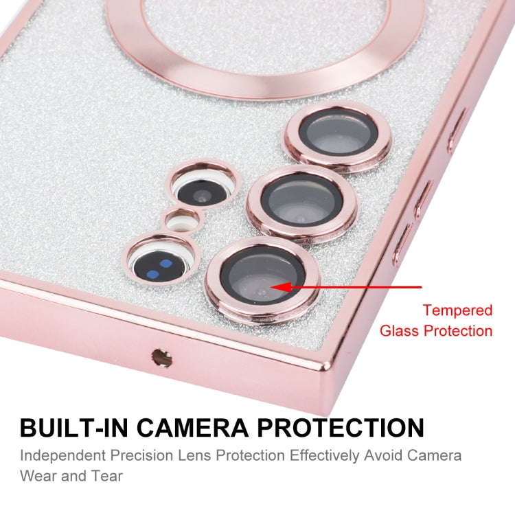For Samsung Galaxy S25 Ultra 5G ENKAY Hat-Prince Magnetic Glitter Plated TPU Phone Case with Lens Film(Golden) - Galaxy S25 Ultra 5G Cases by ENKAY | Online Shopping UK | buy2fix