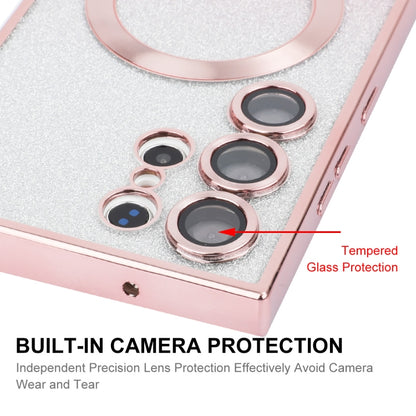 For Samsung Galaxy S25 Ultra 5G ENKAY Hat-Prince Magnetic Glitter Plated TPU Phone Case with Lens Film(Golden) - Galaxy S25 Ultra 5G Cases by ENKAY | Online Shopping UK | buy2fix