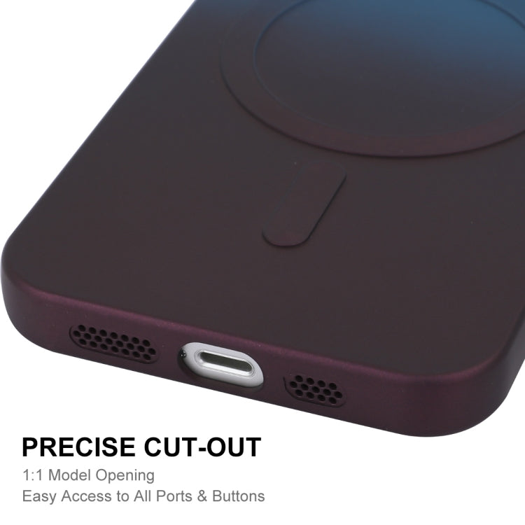 For iPhone 14 ENKAY Hat-Prince MagSafe Rainbow Gradient Silicone Phone Case with Lens Film(Pink Blue) by ENKAY