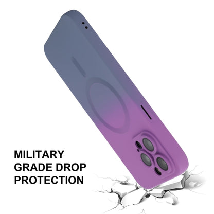 For iPhone 16 Pro Max ENKAY Hat-Prince MagSafe Rainbow Gradient Silicone Phone Case with Lens Film(Pink Blue) by ENKAY