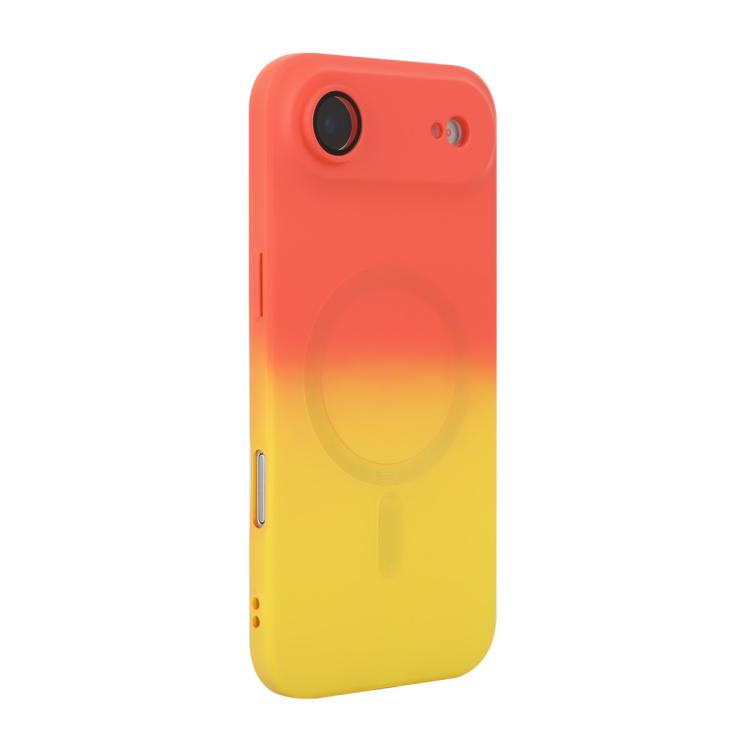For iPhone Air ENKAY Hat-Prince MagSafe Rainbow Gradient Silicone Phone Case with Lens Film(Orange Yellow) - iPhone Air Cases by ENKAY | Online Shopping UK | buy2fix