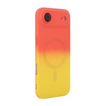 For iPhone Air ENKAY Hat-Prince MagSafe Rainbow Gradient Silicone Phone Case with Lens Film(Orange Yellow) - iPhone Air Cases by ENKAY | Online Shopping UK | buy2fix