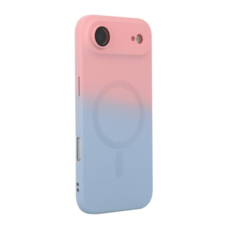 For iPhone Air ENKAY Hat-Prince MagSafe Rainbow Gradient Silicone Phone Case with Lens Film(Pink Blue) - iPhone Air Cases by ENKAY | Online Shopping UK | buy2fix
