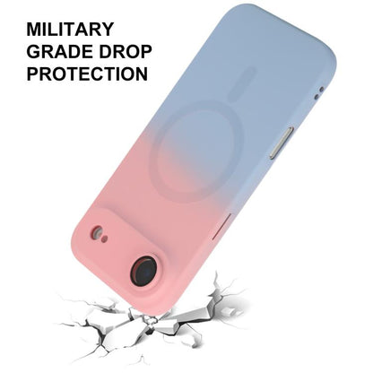 For iPhone Air ENKAY Hat-Prince MagSafe Rainbow Gradient Silicone Phone Case with Lens Film(Pink Blue) - iPhone Air Cases by ENKAY | Online Shopping UK | buy2fix