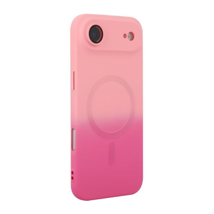For iPhone Air ENKAY Hat-Prince MagSafe Rainbow Gradient Silicone Phone Case with Lens Film(Pink Rose) - iPhone Air Cases by ENKAY | Online Shopping UK | buy2fix