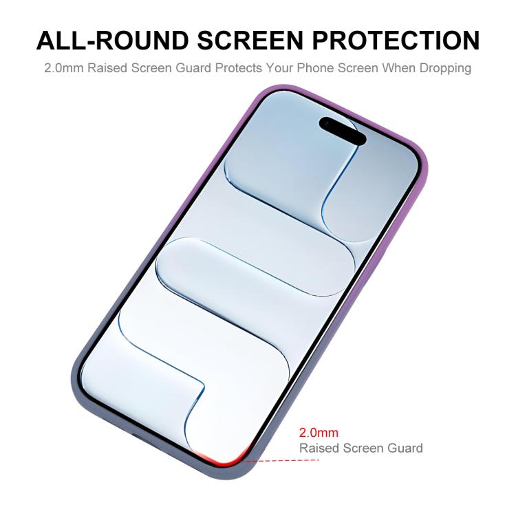 For iPhone Air ENKAY Hat-Prince MagSafe Rainbow Gradient Silicone Phone Case with Lens Film(Green Blue) - iPhone Air Cases by ENKAY | Online Shopping UK | buy2fix