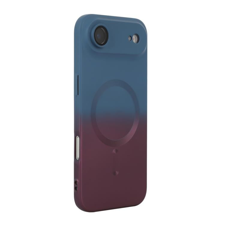 For iPhone Air ENKAY Hat-Prince MagSafe Rainbow Gradient Silicone Phone Case with Lens Film(Dark Blue) - iPhone Air Cases by ENKAY | Online Shopping UK | buy2fix