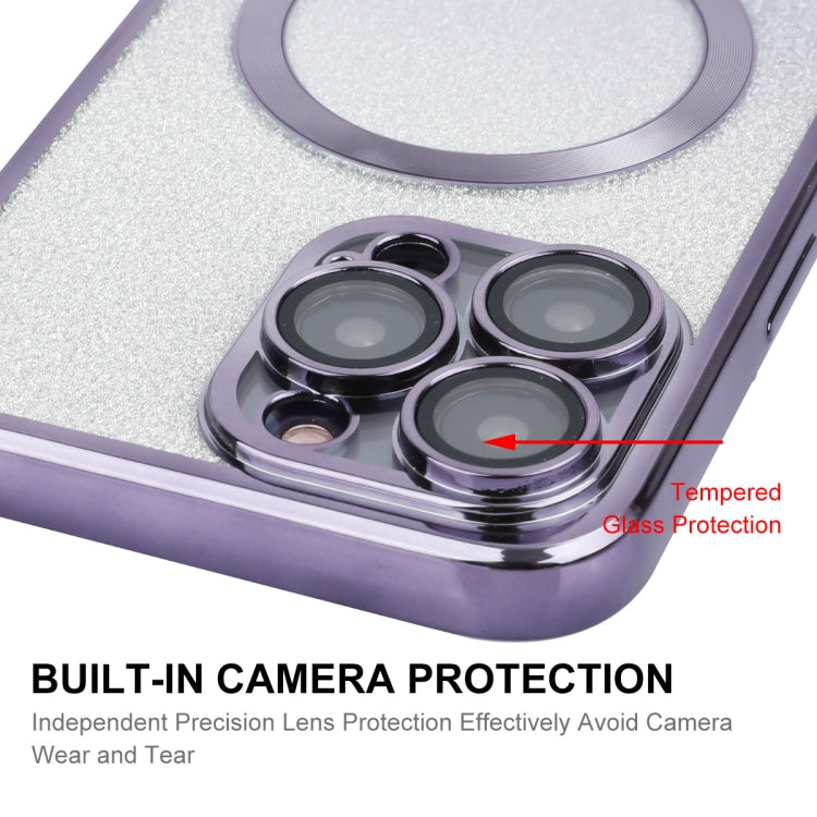 For iPhone 15 Pro Max ENKAY Hat-Prince Magnetic Glitter Plated Shockproof Phone Case with Lens Film(Black) by ENKAY