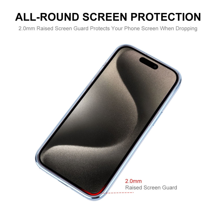 For iPhone 15 Pro ENKAY Hat-Prince Magnetic Glitter Plated Shockproof Phone Case with Lens Film(Silver) - iPhone 15 Pro Cases by ENKAY | Online Shopping UK | buy2fix