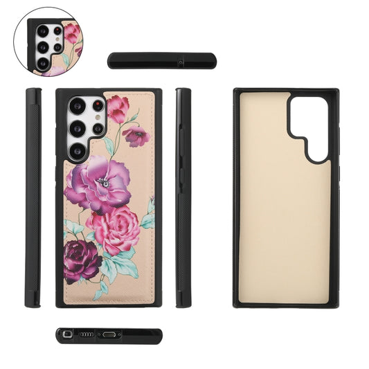 For Samsung Galaxy S22 Ultra 5G Flower Multi-functional Crossbody Zipper Wallet Leather Phone Case(Yellow) - Galaxy S22 Ultra 5G Cases by buy2fix | Online Shopping UK | buy2fix