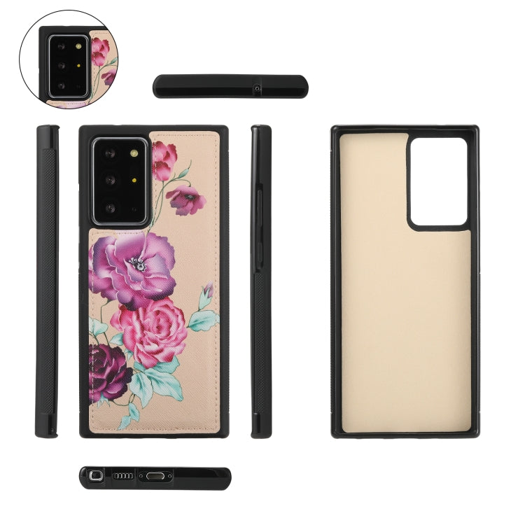 For Samsung Galaxy Note20 Flower Multi-functional Crossbody Zipper Wallet Leather Phone Case(Yellow) - Galaxy Note20 Cases by buy2fix | Online Shopping UK | buy2fix