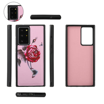 For Samsung Galaxy Note20 Ultra Flower Multi-functional Crossbody Zipper Wallet Leather Phone Case(Pink) - Galaxy Note20 Ultra Cases by buy2fix | Online Shopping UK | buy2fix