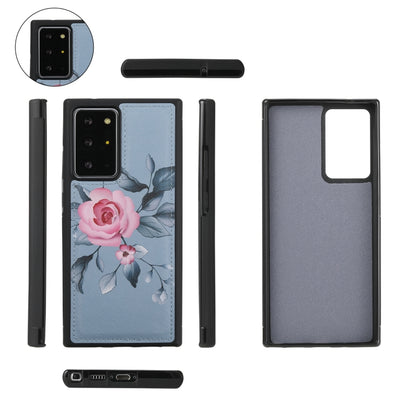 For Samsung Galaxy Note20 Ultra Flower Multi-functional Crossbody Zipper Wallet Leather Phone Case(Blue) - Galaxy Note20 Ultra Cases by buy2fix | Online Shopping UK | buy2fix
