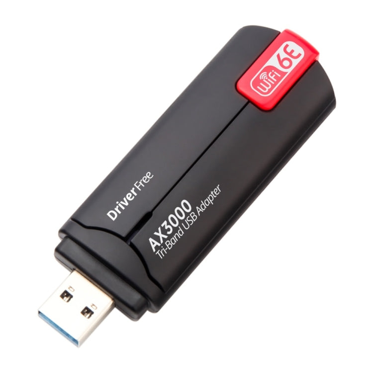WD-AX3000 For Desktop PC WiFi Receiver USB 3.0 WiFi6 Driver Free Wireless Network Card(Red) by buy2fix