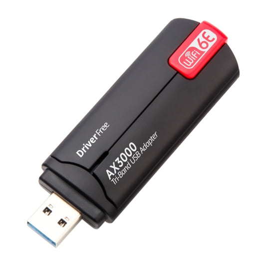 WD-AX3000 For Desktop PC WiFi Receiver USB 3.0 WiFi6 Driver Free Wireless Network Card(Red) by buy2fix
